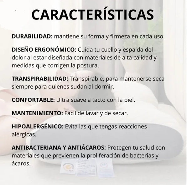 ErgoRest™ Almohada Ortopédica Cervical para Aliviar el Dolor