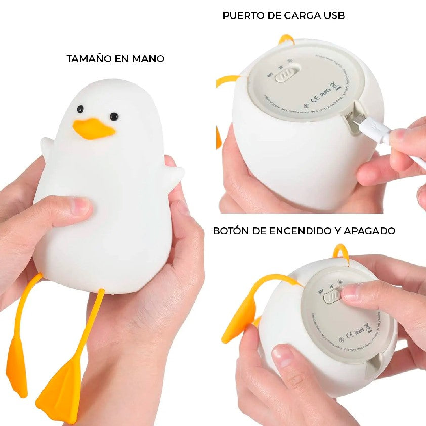 LÁMPARA LED DE NOCHE CON DISEÑO DE PATO