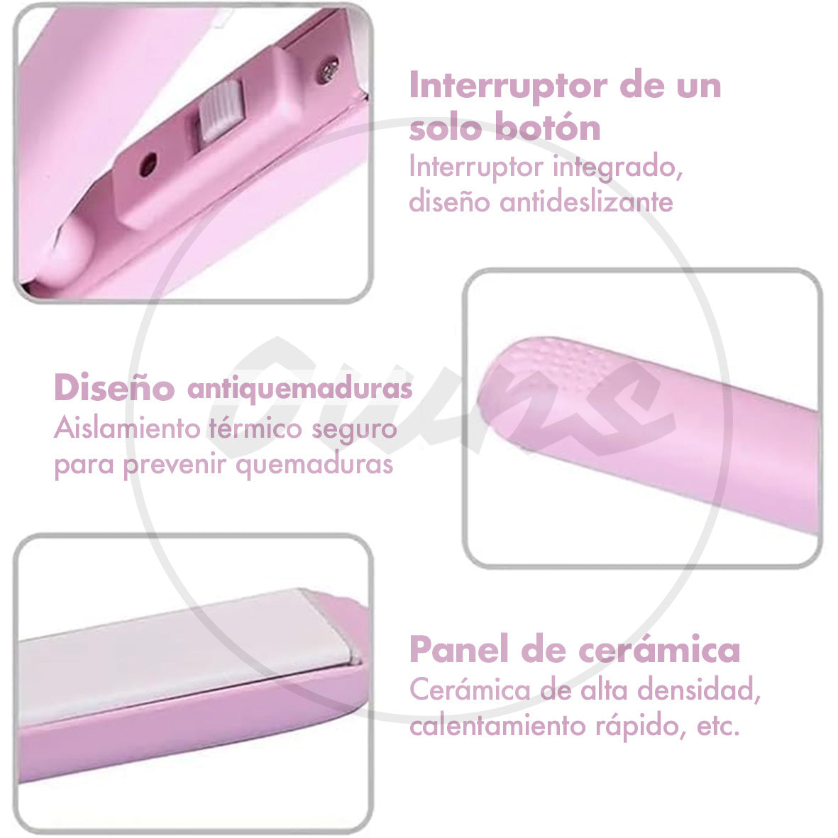 Alisadora MiniGlam™ 2 en 1 – Riza y alisa – Cabello perfecto en minutos, sin esfuerzo