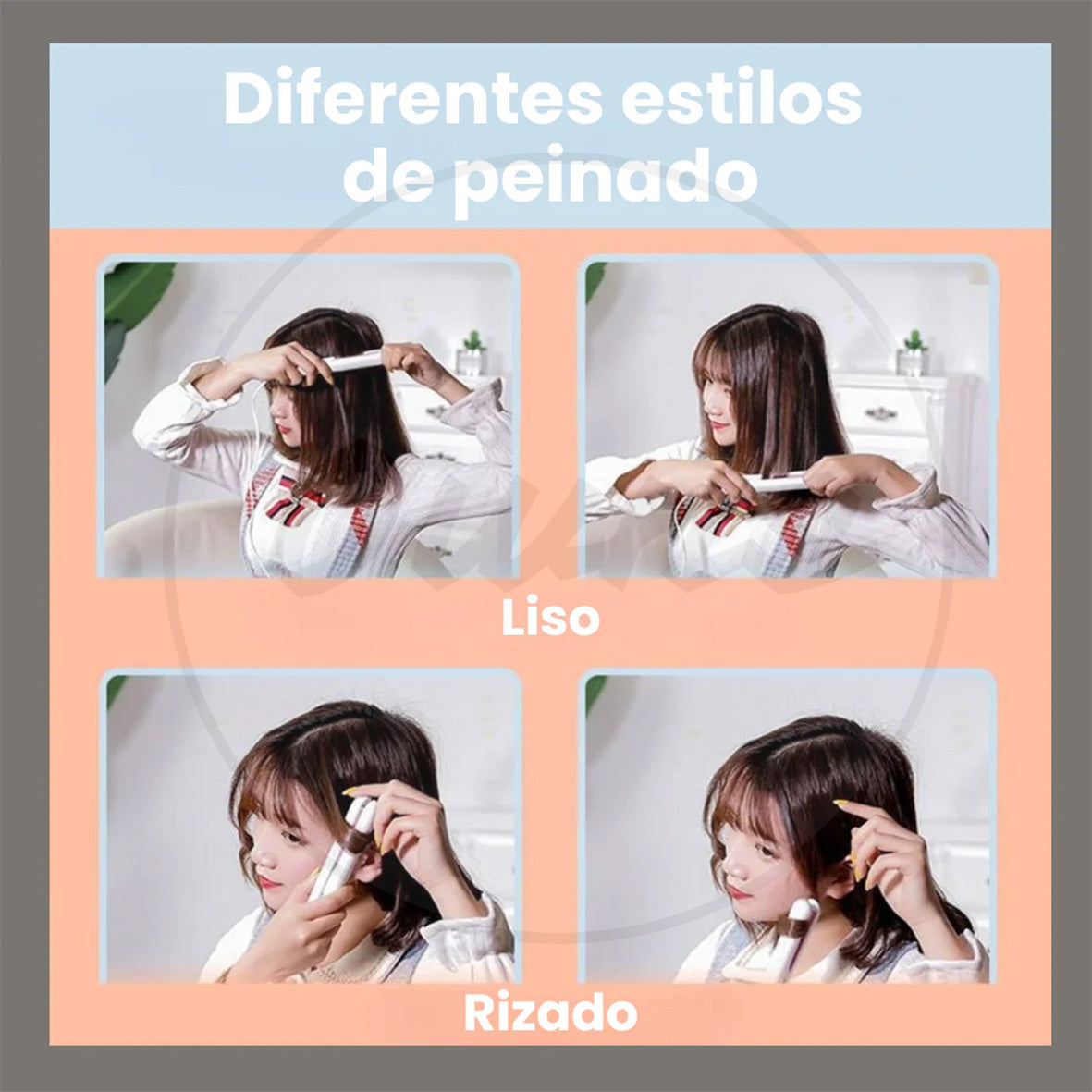 Alisadora MiniGlam™ 2 en 1 – Riza y alisa – Cabello perfecto en minutos, sin esfuerzo