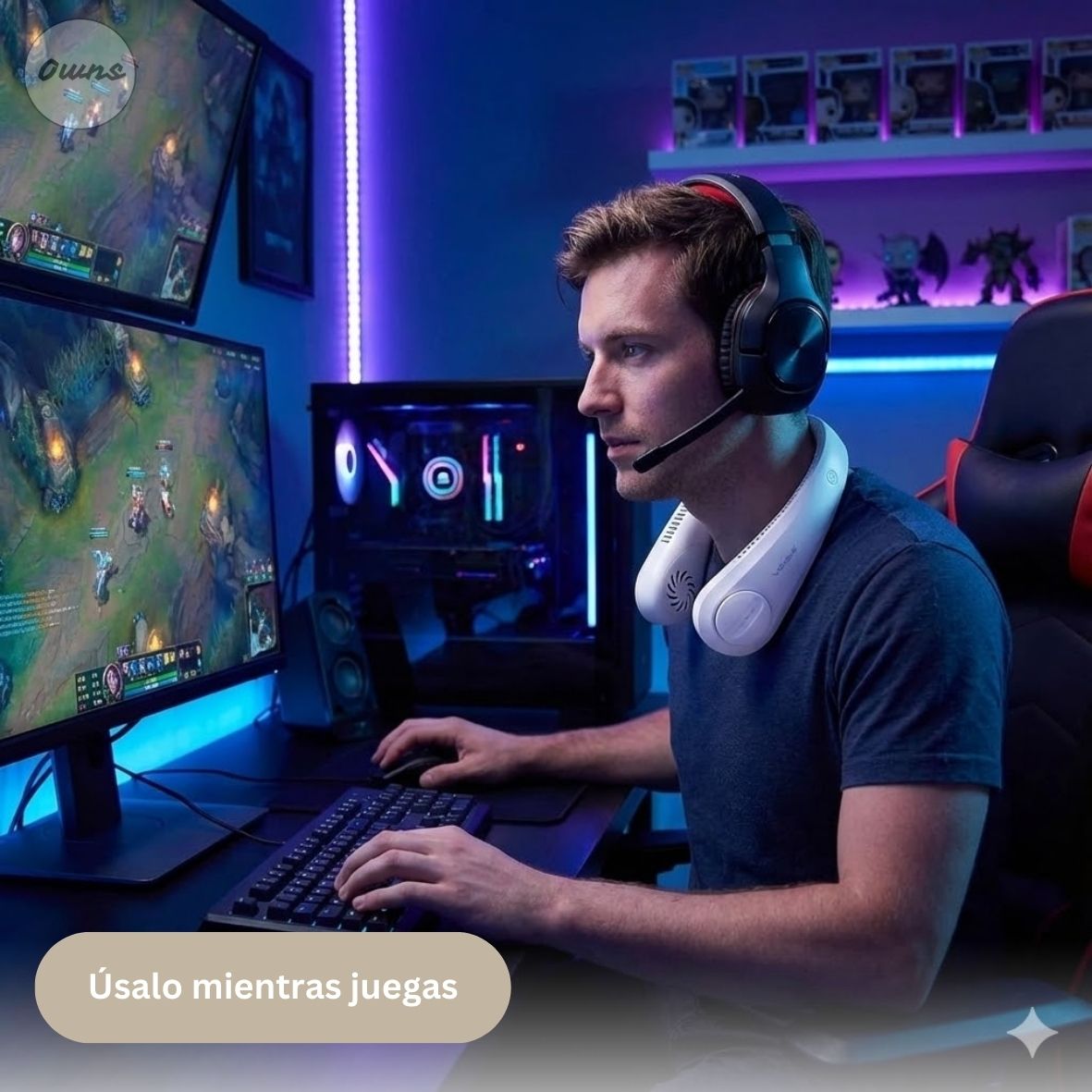 Ventilador de Cuello CoolMotion™ – Frescura constante para tu diario vivir