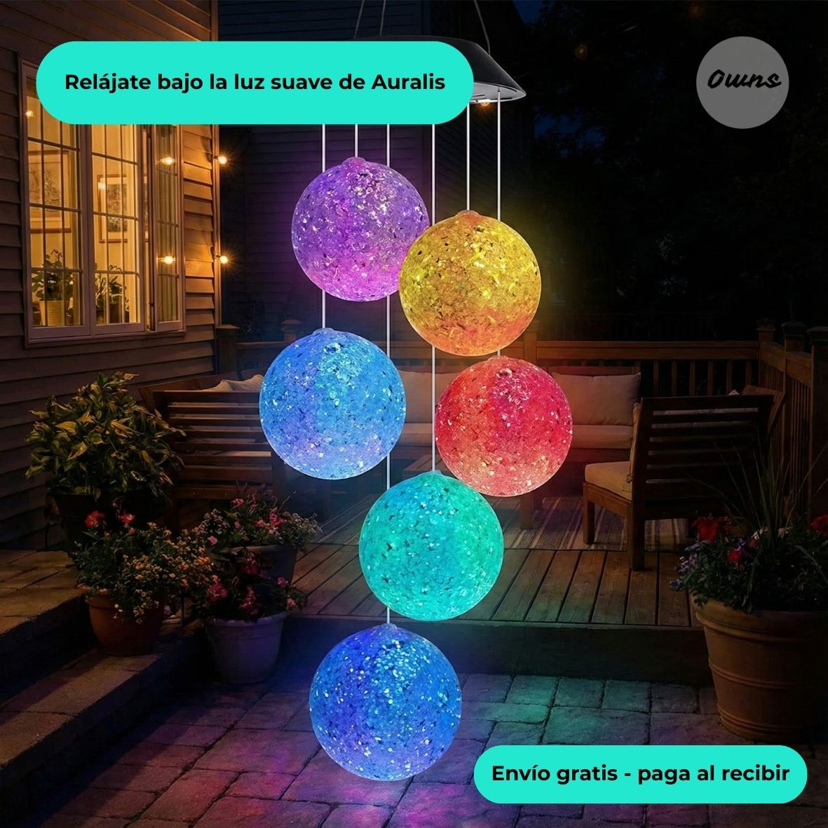 Campanillas de Viento Auralis™ – Luz solar y sonido suave para un jardín en calma