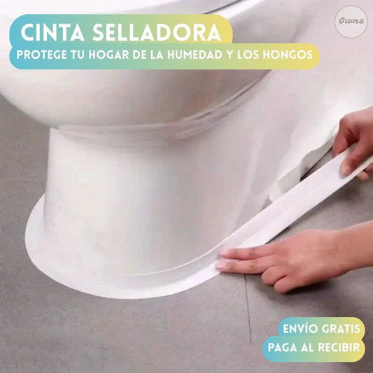 Cinta Selladora DryHome™ – Previene Humedad y Hongos en Baño y Cocina
