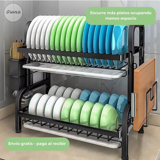 Escurridor DobleFlow™ – Maximiza el espacio de tu cocina con orden vertical