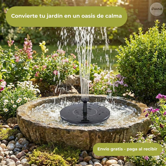 Fuente Solar AquaZen™ – Convierte tu jardín en un oasis de calma
