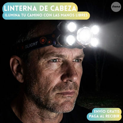 Linterna de Cabeza NightWay™ – Visión clara y estable para moverte con libertad al aire libre