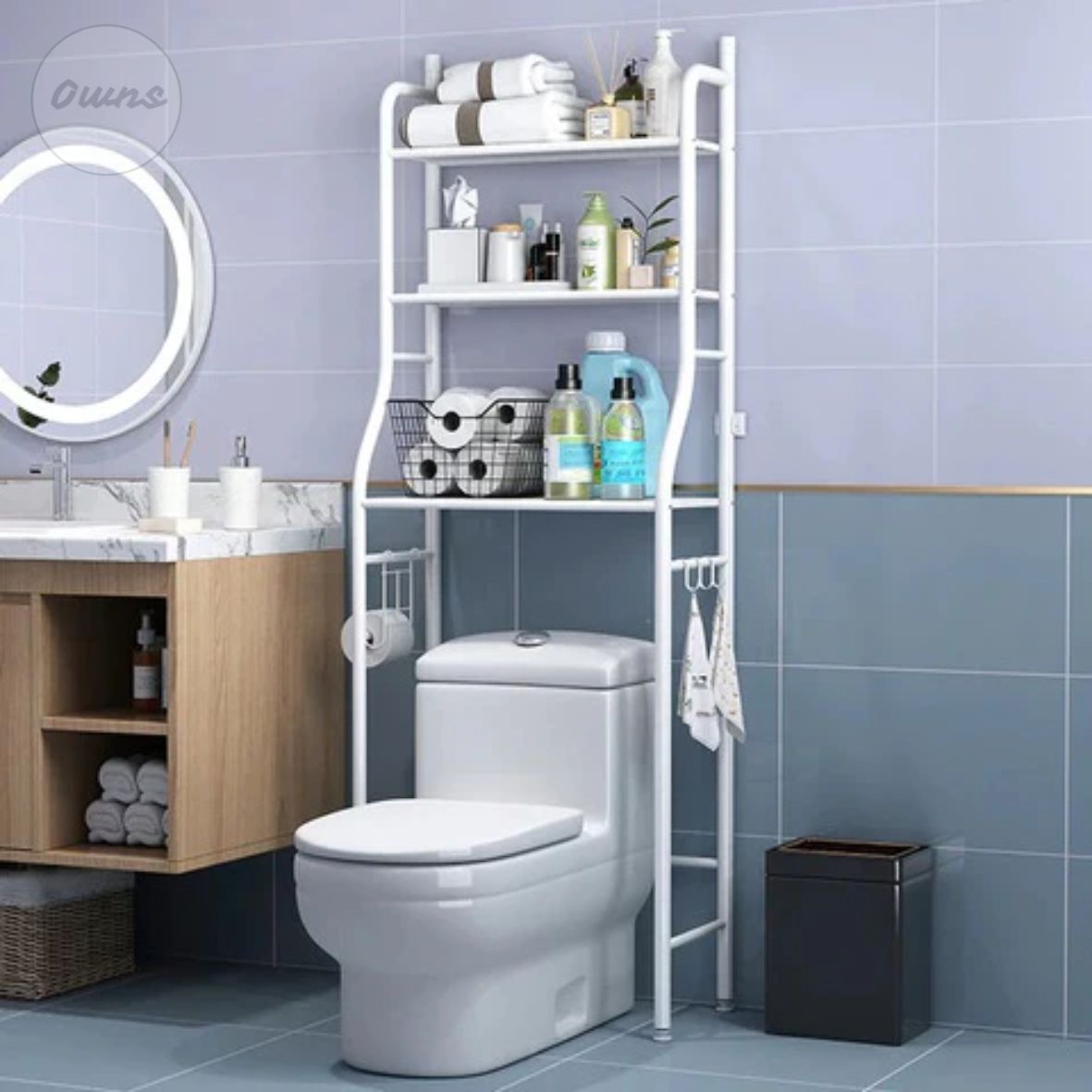 Estantería Organizadora SpaceLift™ – Ordena tu baño y gana espacio sin perforar
