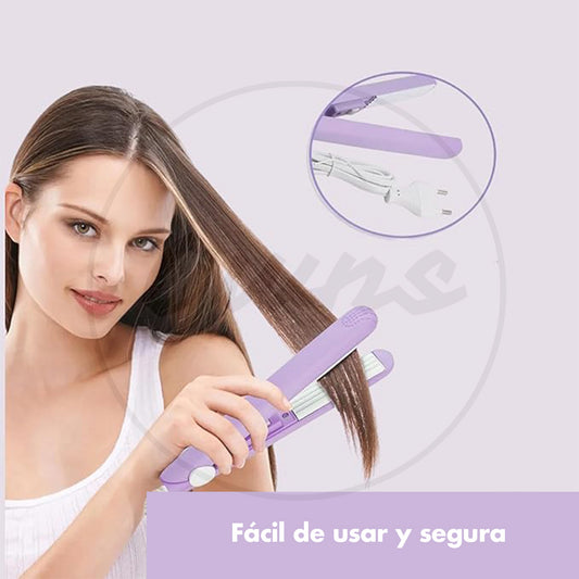 Alisadora MiniGlam™ 2 en 1 – Riza y alisa – Cabello perfecto en minutos, sin esfuerzo