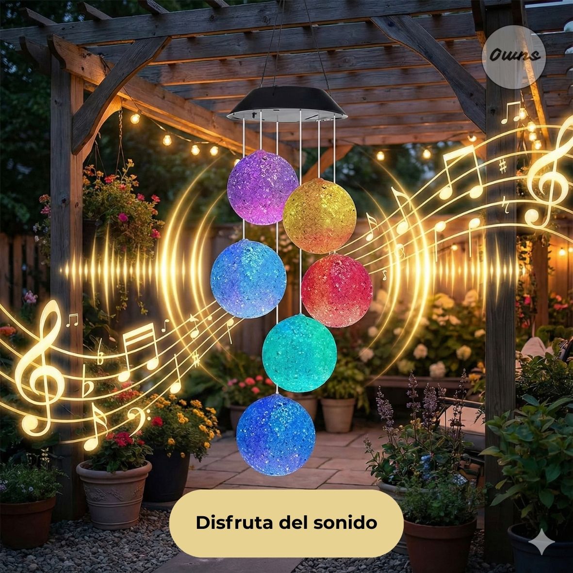 Campanillas de Viento Auralis™ – Luz solar y sonido suave para un jardín en calma