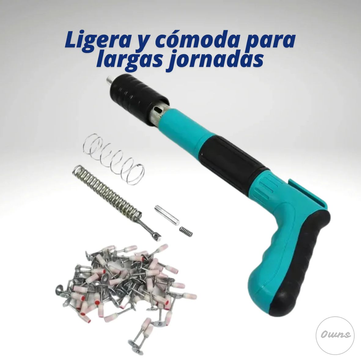 Pistola de Clavos ImpactPro™ (Incluye clavos) – Fija todo al instante, sin cables ni complicaciones