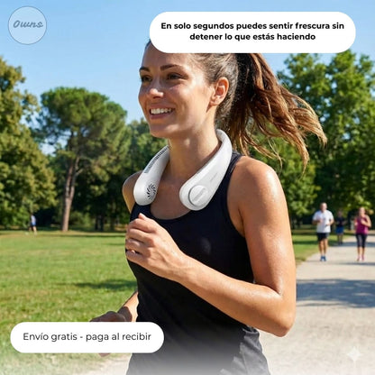 Ventilador de Cuello CoolMotion™ – Frescura constante para tu diario vivir