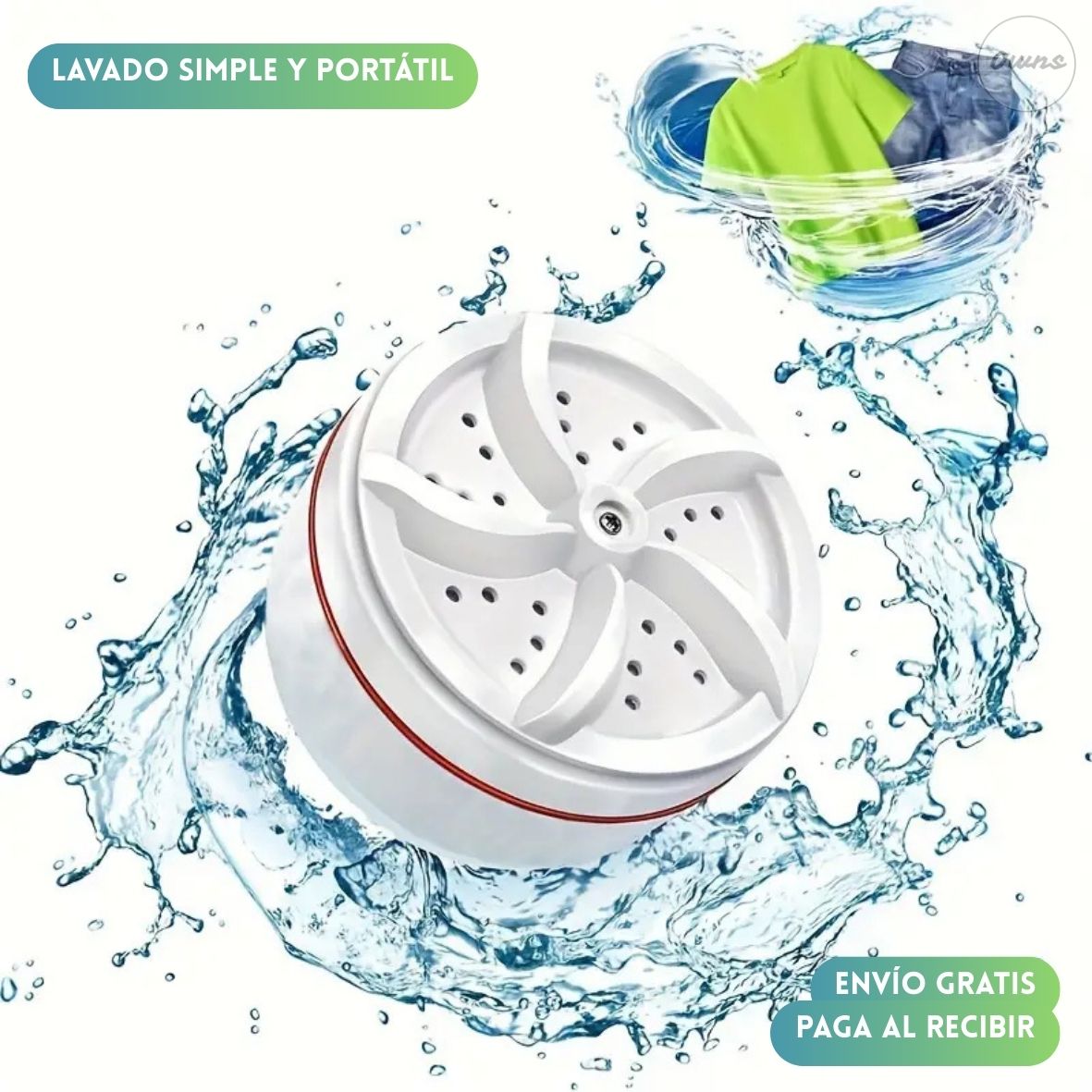 Mini Lavadora GoWash™ – Lavado portátil para departamentos y viajes