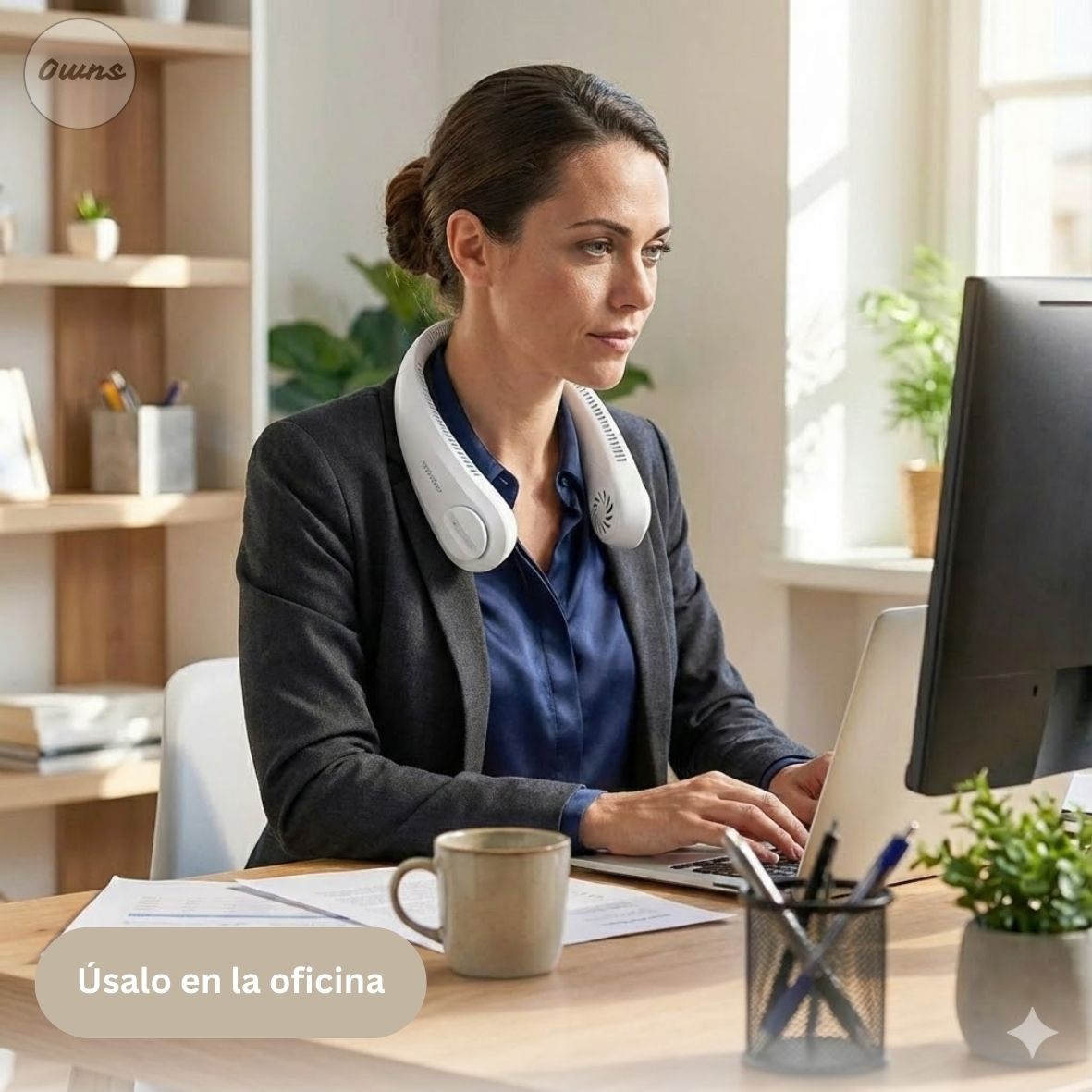 Ventilador de Cuello CoolMotion™ – Frescura constante para tu diario vivir