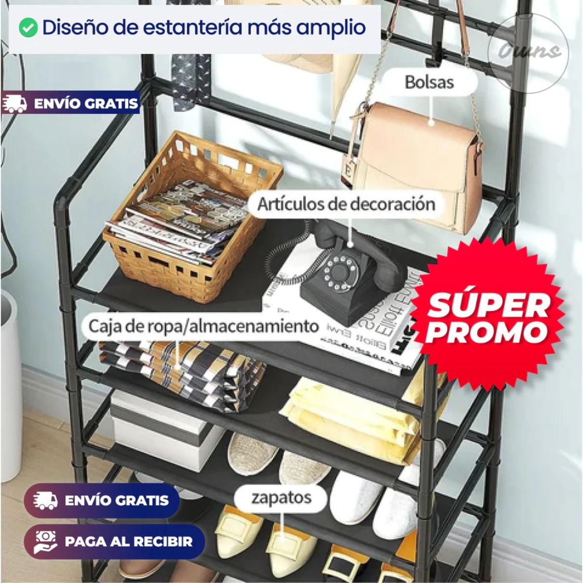 Zapatero ElitePro™ – Organiza tus zapatos y ahorra espacio en tu hogar