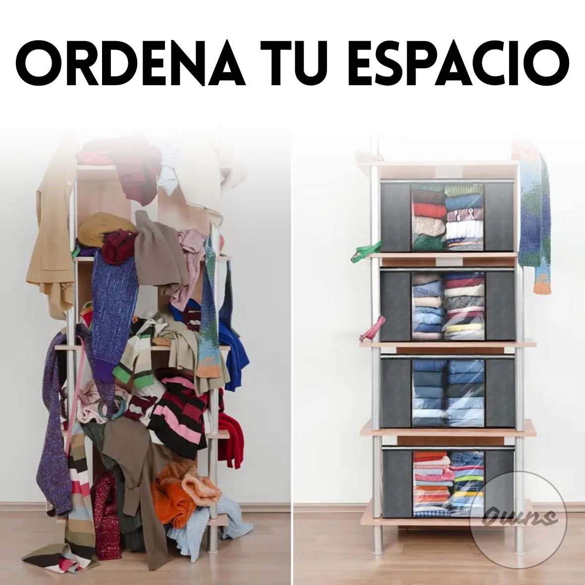Organizadores FoldEase™ (PACK DE 3 UNIDADES) – Organización práctica para un hogar sin estrés