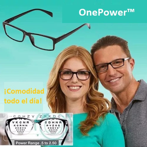 Lentes OnePower™ con Autoajuste de Enfoque - Un solo par, múltiples distancias