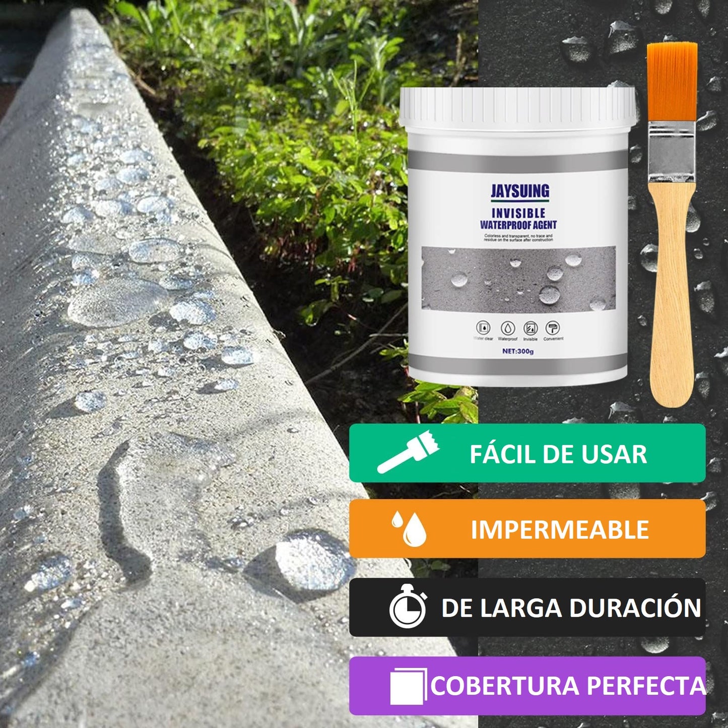 Sellador Para Filtraciones Y Fugas 300g + Pincel de regalo